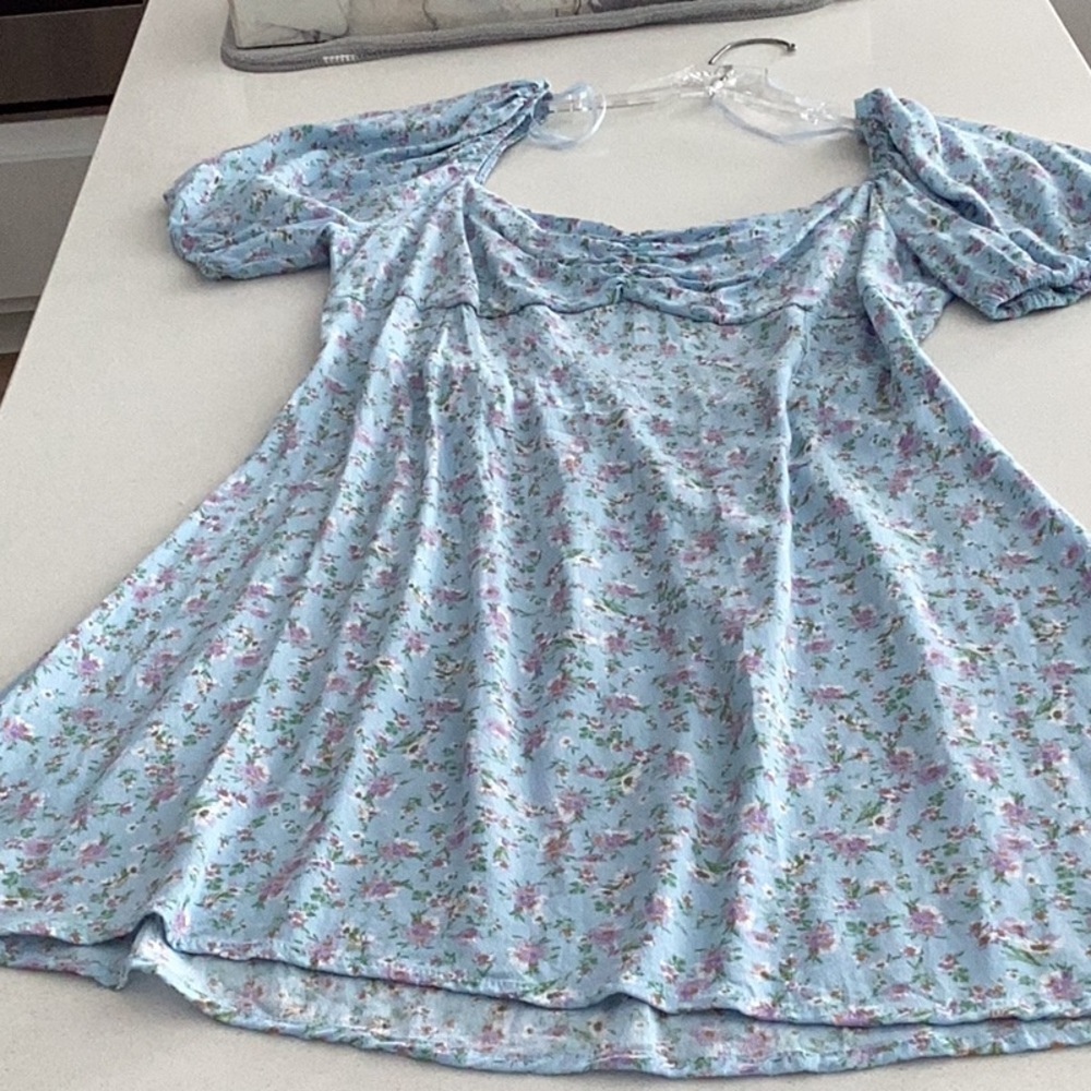 Cute soft blue rayon dress